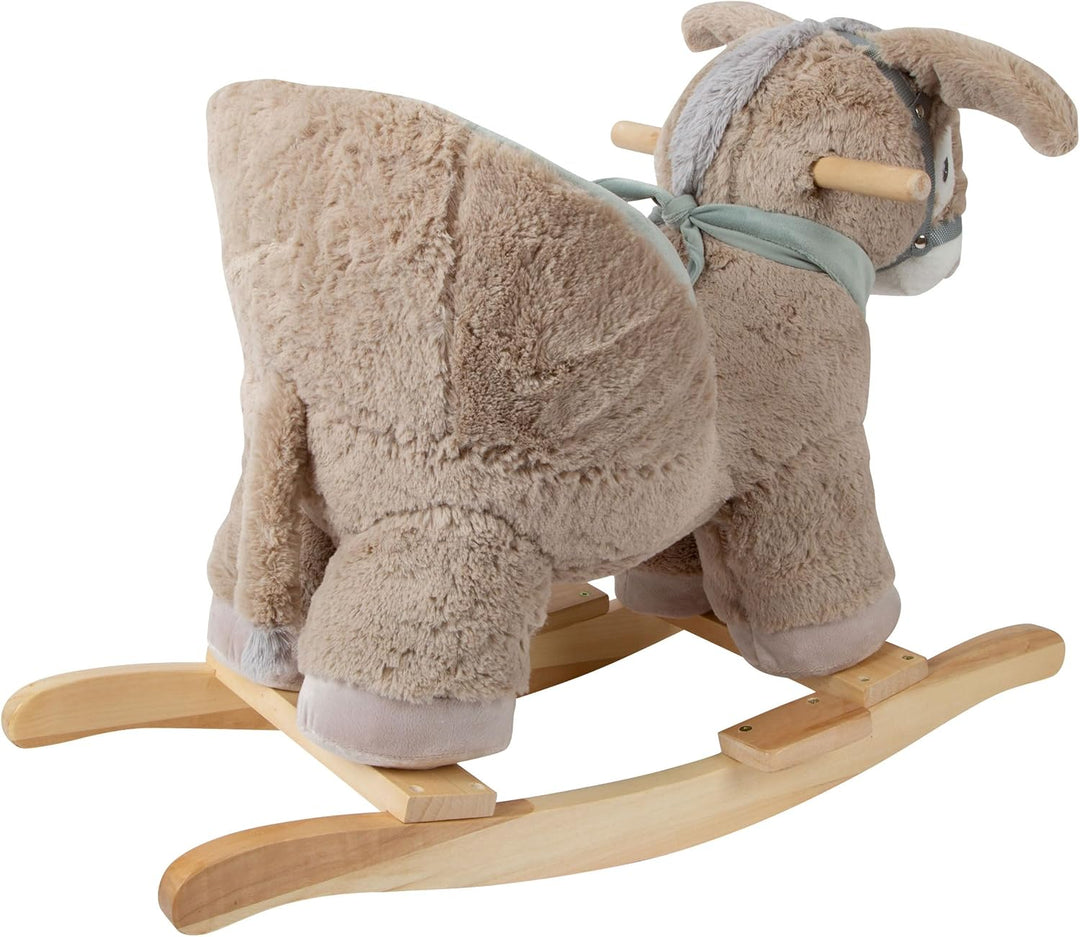 small foot Schaukeltier Esel mit Sitz, für Kinder ab 12 Monaten, aus Plüsch und Holz und mit Griffen