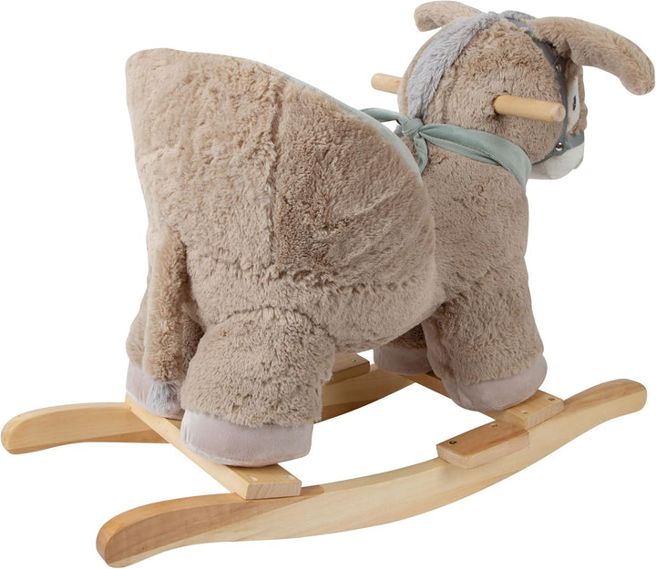small foot Schaukeltier Esel mit Sitz, für Kinder ab 12 Monaten, aus Plüsch und Holz und mit Griffen