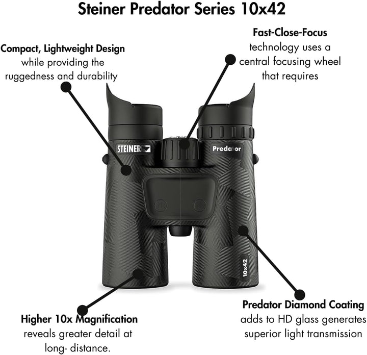 Steiner Predator Series Jagd-Fernglas, 10 x 42 10x42 neues Modell, 10x42 neues Modell