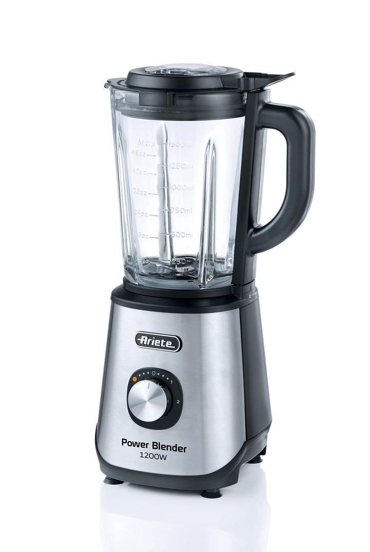 Ariete Power Blender 579, Mixer, 4 Edelstahlklingen, 2 Geschwindigkeiten + Pulse-Funktion, Rutschfes