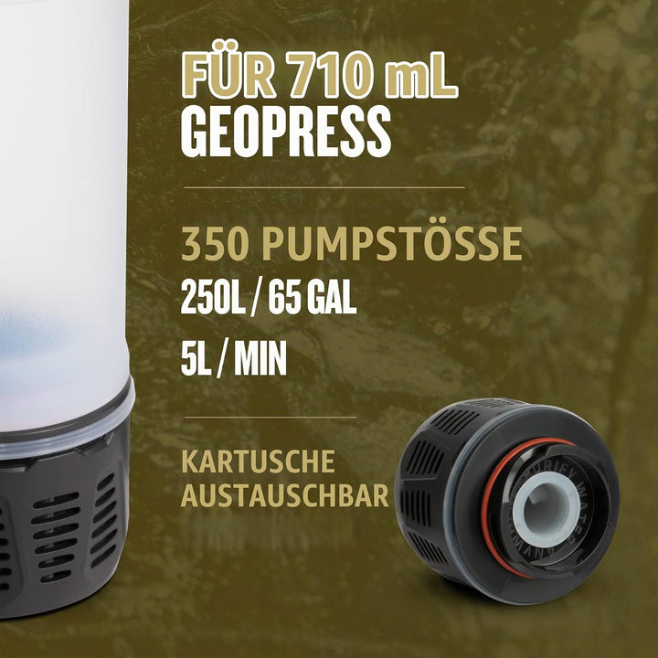 GRAYL Geopress Purifier Ersatzfilter Schwarz, Schwarz