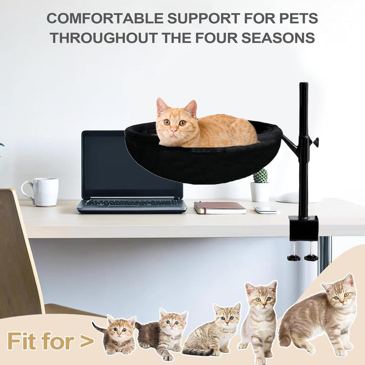 Generisch Katzen Schreibtisch Bett - Katzenbett Schreibtischaufsatz Sitzplatz - 360-Grad Drehbares N