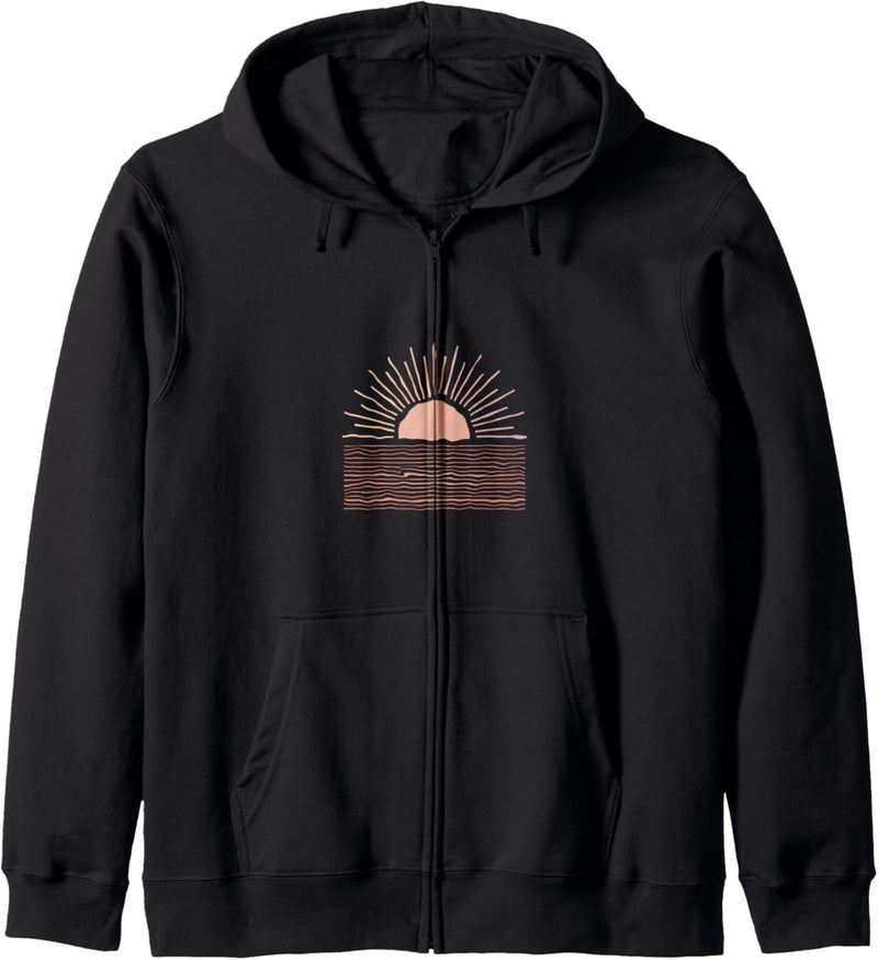 Sonnenaufgang Böhmische Wüstenlandschaft | Boho Sun Kapuzenjacke