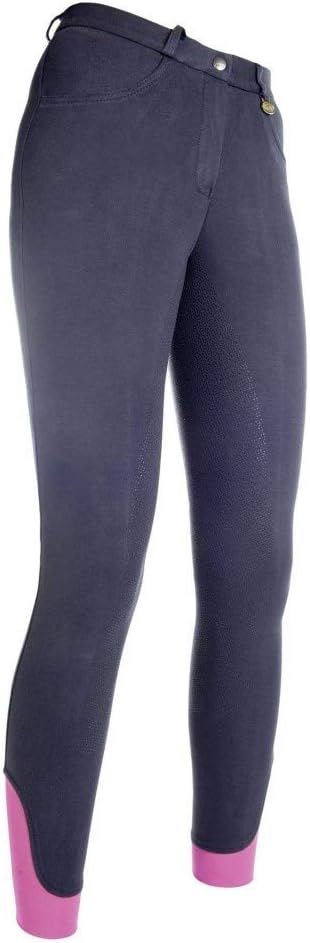 HKM Damen Reithose Silikon Vollbesatz Kate Bordeaux 5700 Olivgrün 128, 5700 Olivgrün 128