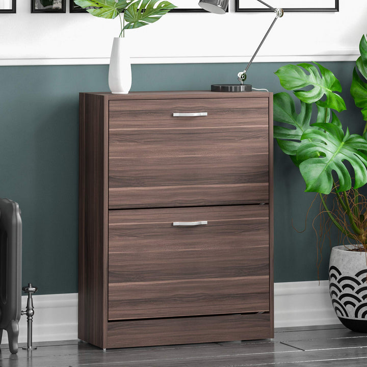 Home Discount 2 Schublade Schrank Schuhschrank Schuhregal Organizer Pull Down Holz Flur Möbel Einhei