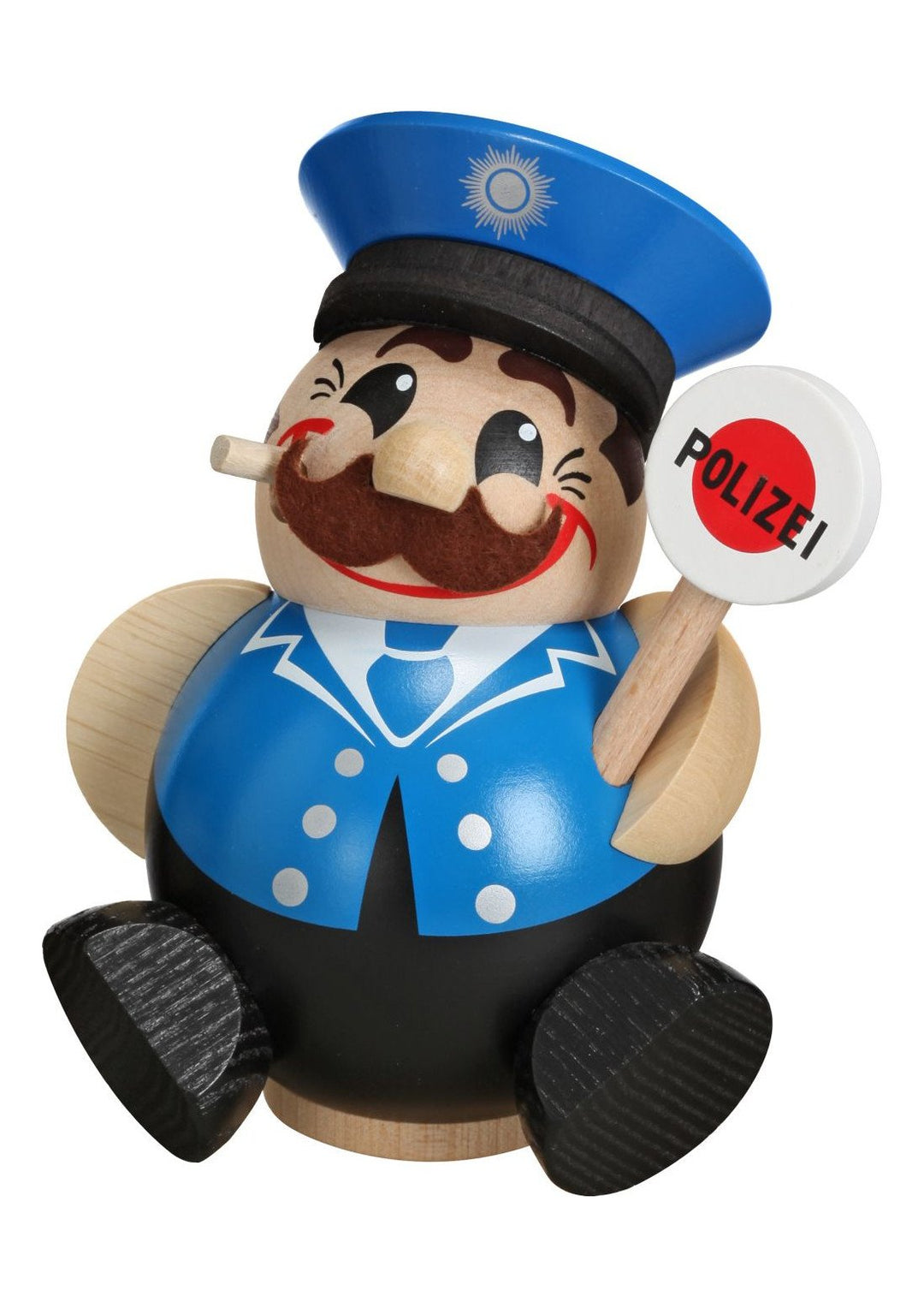 Räuchermann Polizist 12cm