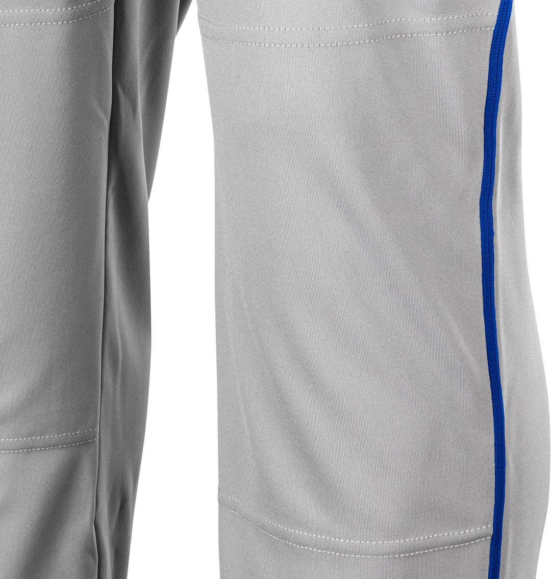 CHAMPRO Baseballhose für Erwachsene, dreifache Krone, offene Unterseite, paspeliert Grau, Royal Pipe