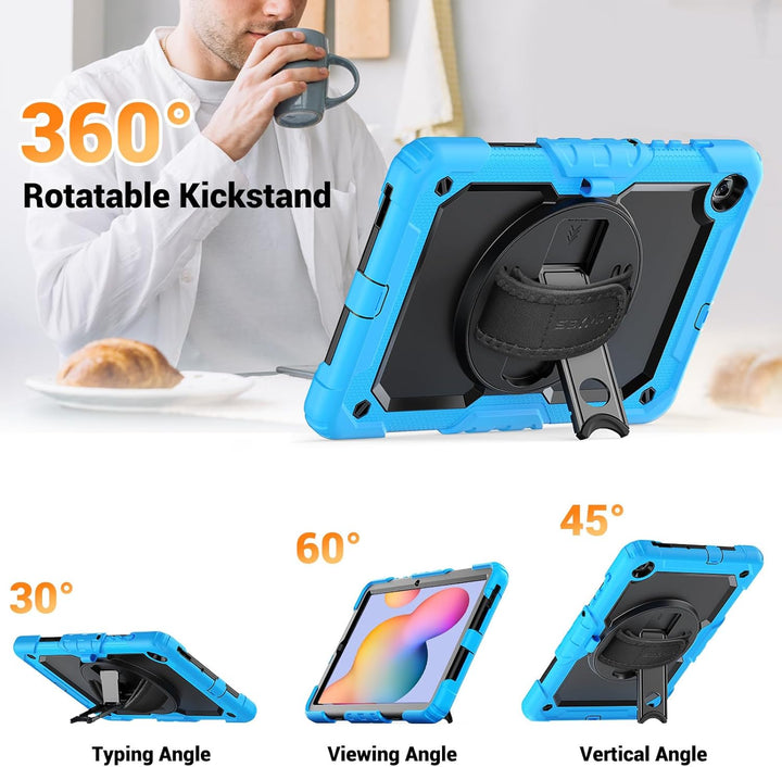 SEYMAC für Samsung Galaxy Tab S6 Lite 2022/2020 Hülle, stossfeste Hülle mit integriertem Bildschirms