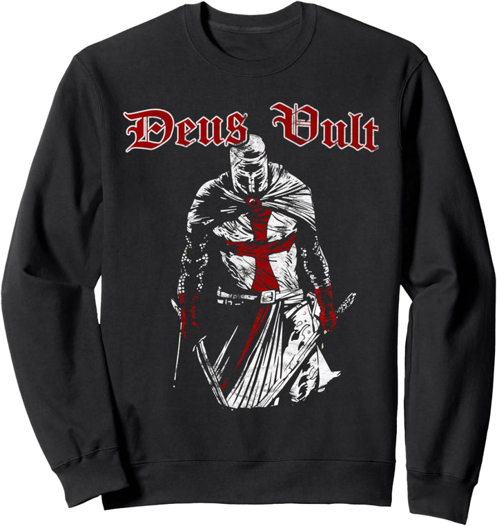 Deus Vult Templer - Ritter Kreuzritter Tempelritter Geschenk Sweatshirt