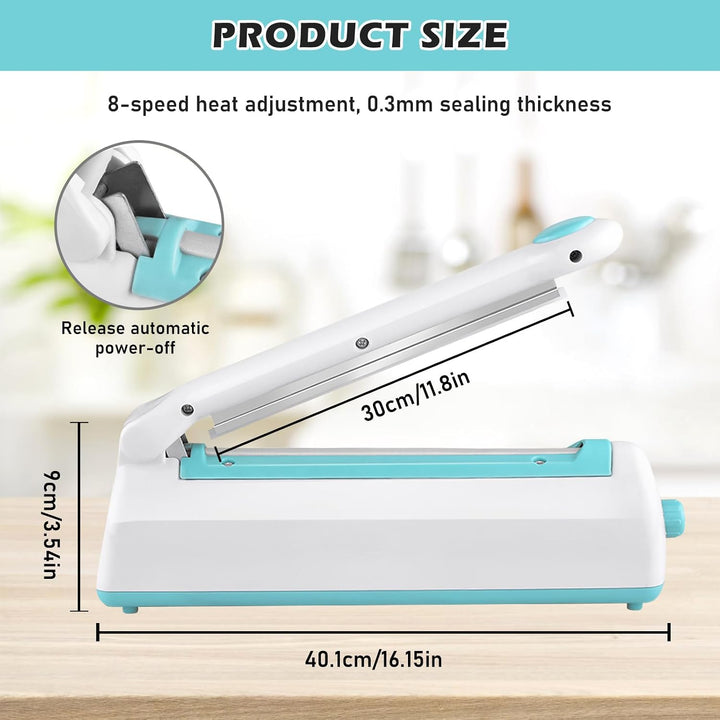 Heisssiegelgerät Folienschweissgerät 300mm, Folienschweissgerät, Impulse Heat Bag Sealer, Versiegelu