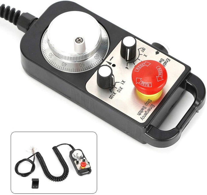 Impulsgenerator, 4 Achse Elektronisches Handrad MPG Anhänger mit Not-Aus Handregler Linientreiber Ha