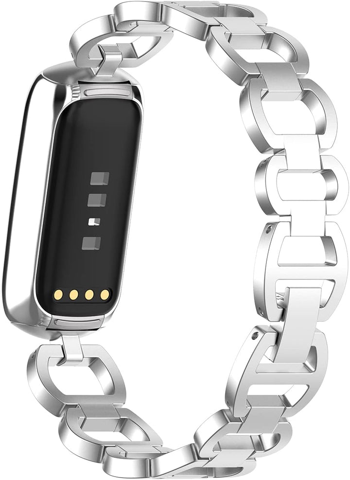 Chofit Armbänder kompatibel mit Fitbit Luxe Armband, klassisches Metall Edelstahl Armband Armbänder