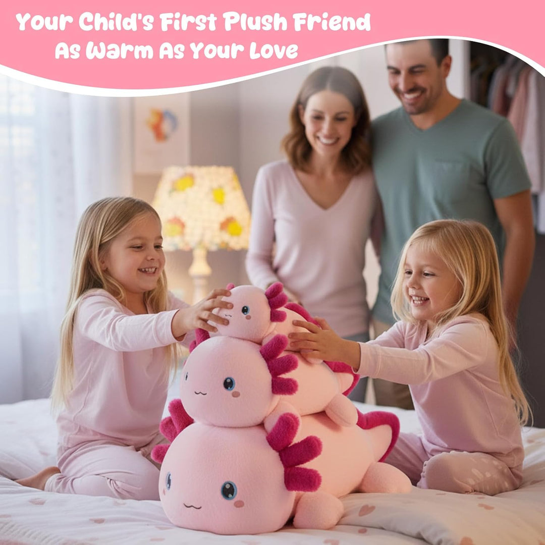 SQEQE Gewichtetes Axolotl Kuscheltier, Weiches Axolotl Plüschtier Kuscheltierkissen mit Gewicht, Nie