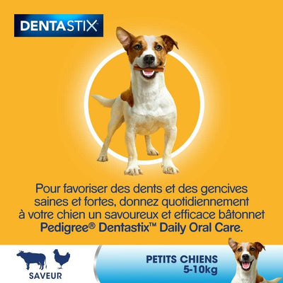 Pedigree Dentastix Daily Oral Care Kaustäbchen für kleine Hunde, für eine gute Mundhygiene, 10 Packu