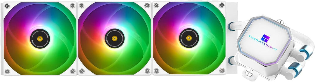 Thermalright Frozen Prism 360 White ARGB CPU Wasserkühler mit Dual PWM Lüfter, Wasserpumpe Drehzahl