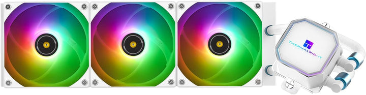 Thermalright Frozen Prism 360 White ARGB CPU Wasserkühler mit Dual PWM Lüfter, Wasserpumpe Drehzahl