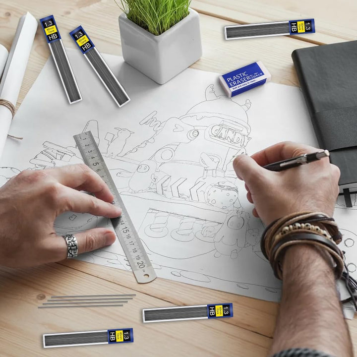 240 Stück Bleistiftminen 1,3 HB Ersatzminen Druckbleistift Minenbleistift set Automatische Mine fein