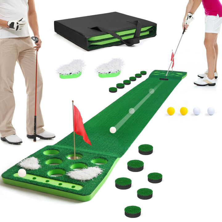 Putting Mat Game, Golf Pong Game Putting Green, abnehmbare Golf Pong Putting-Spielmatte – inklusive