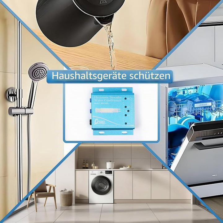Elektronischer Wasserentkalker, salzfreier harter Wasseraufbereiter, reduziert Kalk, verhindert Abla