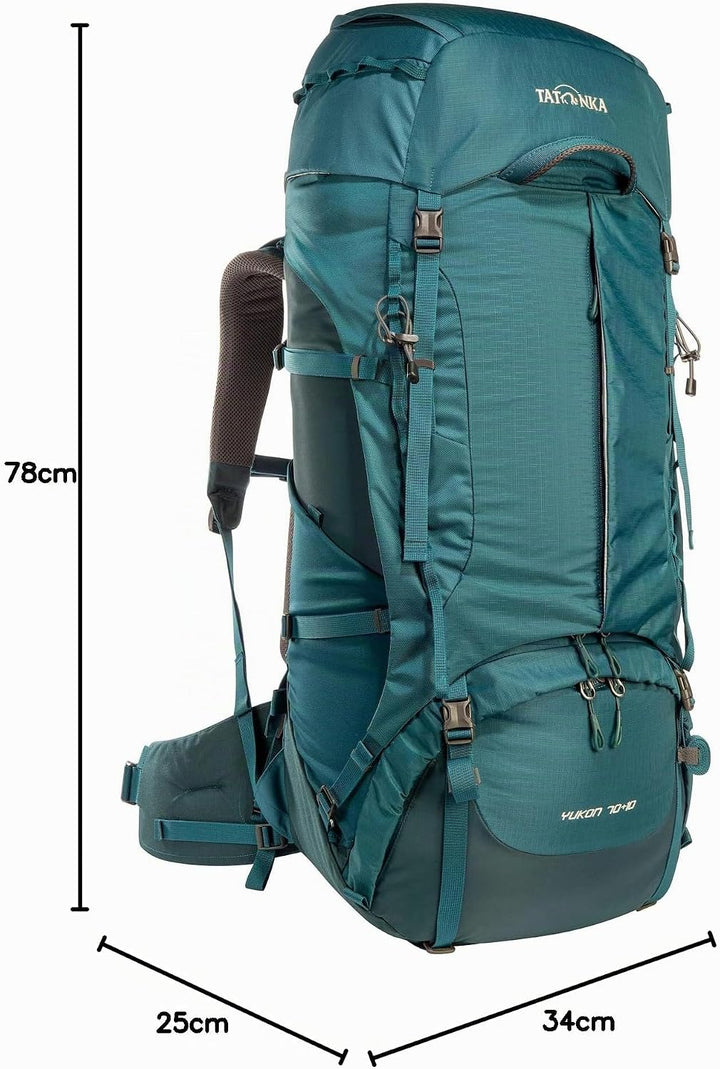 Tatonka Yukon 70+10 - Trekkingrucksack mit Frontzugriff, verstellbarem Rückensystem, extra Bodenfach