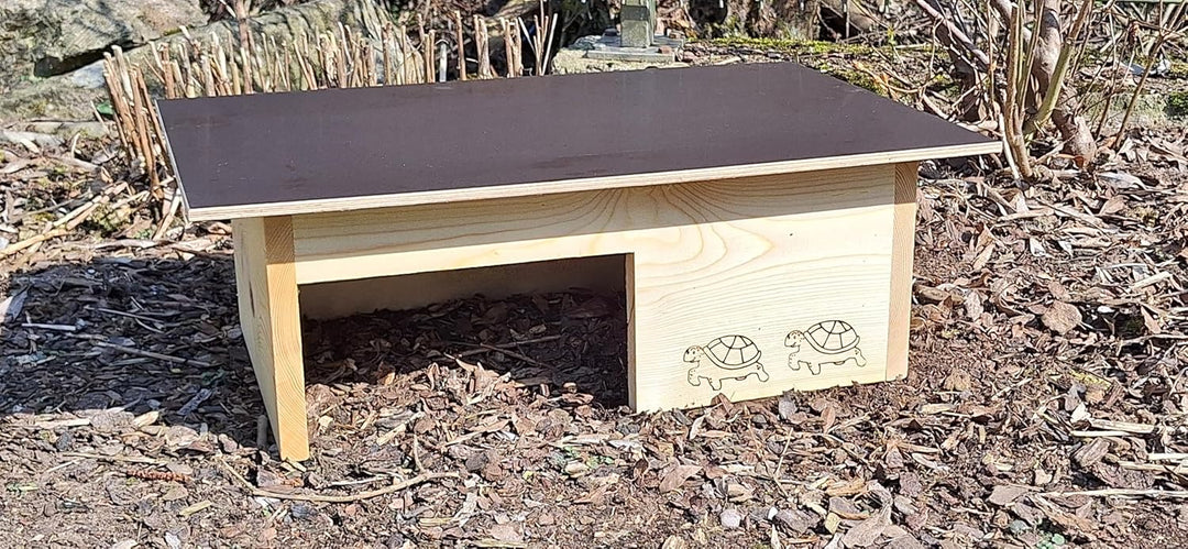 Premium Schildkrötenhaus (SH12) aus 20mm Vollholz - Schildkrötengehege Schildkröte Wetterfest
