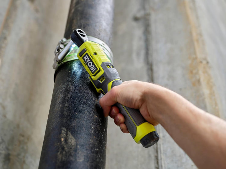 RYOBI 4 V USB-LITHIUM Akku-Ratschenschrauber RR14W4-0, 1/4 Zoll Vierkantaufnahme, ohne Akku und Lade