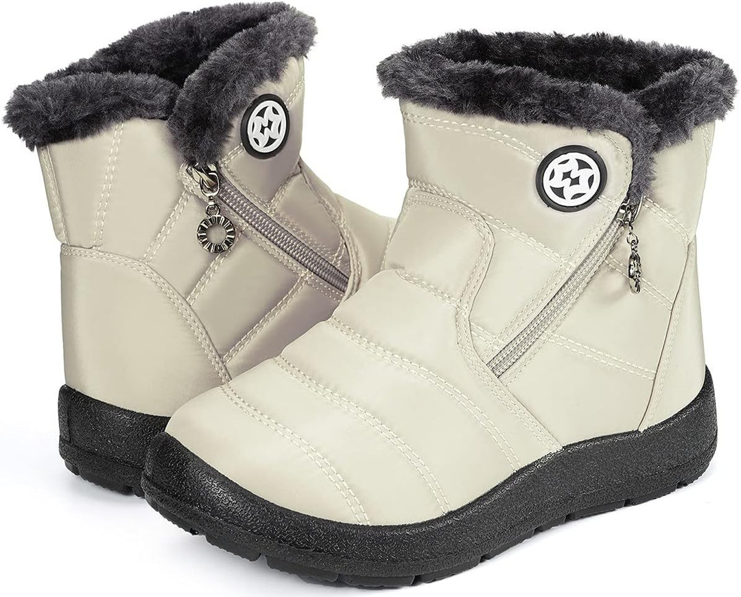 Gaatpot Kinder Winterschuhe Jungen Mädchen Winterstiefel Schneestiefel Wasserdicht Warm gefütterte S