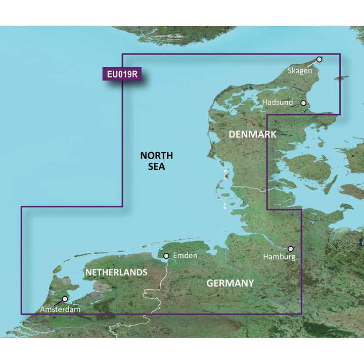 Garmin BlueChart VEU019R, Seeregion Alborg bis Amsterdam