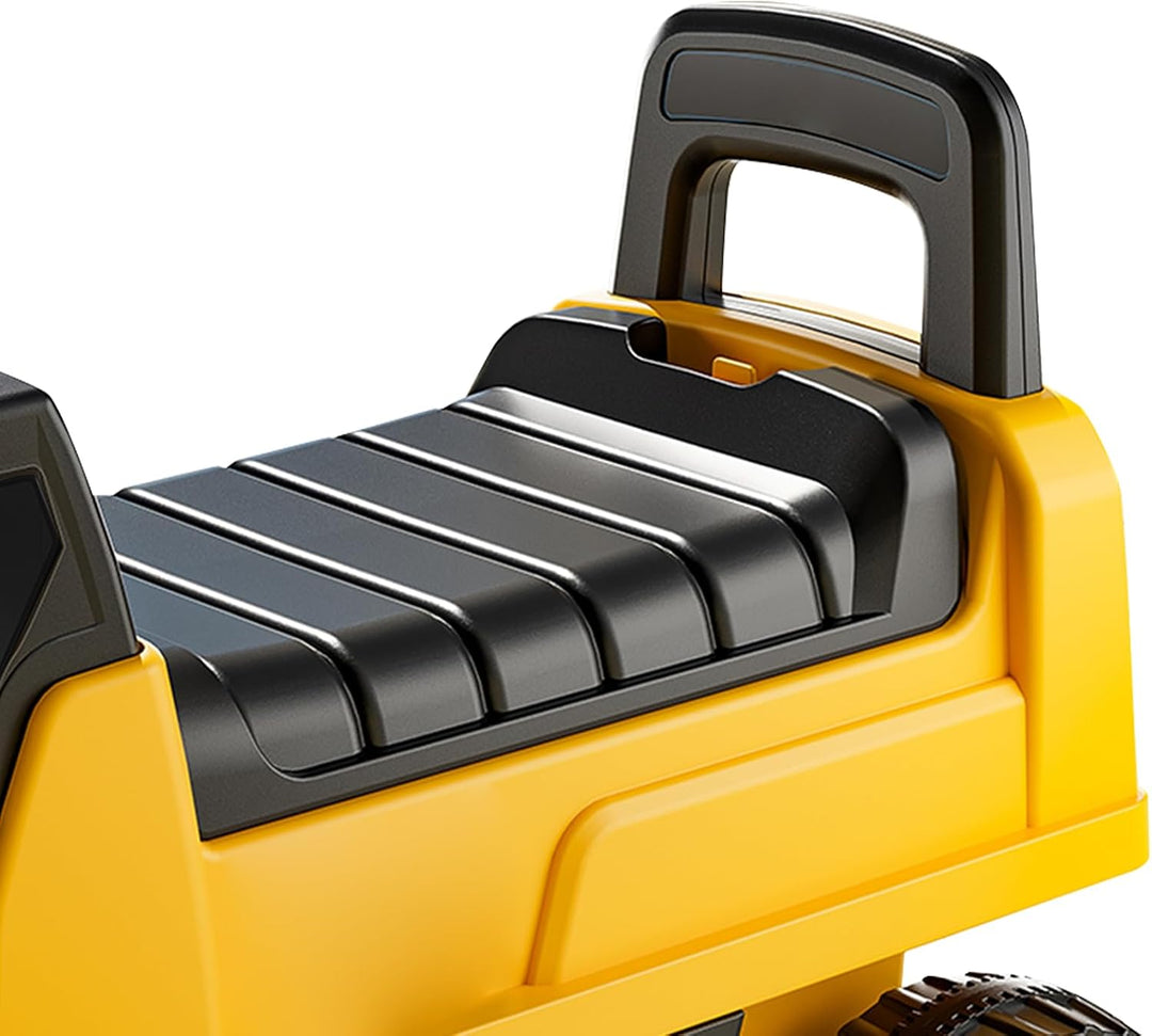 Bagger zum draufsitzen, Sitzbagger mit beweglicher Schaufel, Rutschauto mit Staufach, Aufsitzbagger