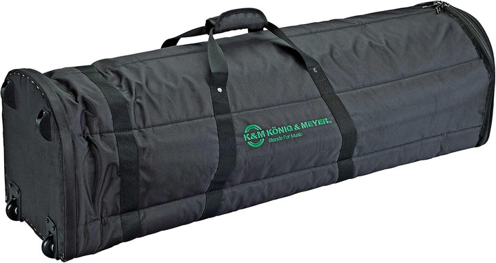 K&M 21427 Tragetasche Select Schwarz - Profi-Tasche für 6 Mikrofonstative mit Rollen - reissfest und