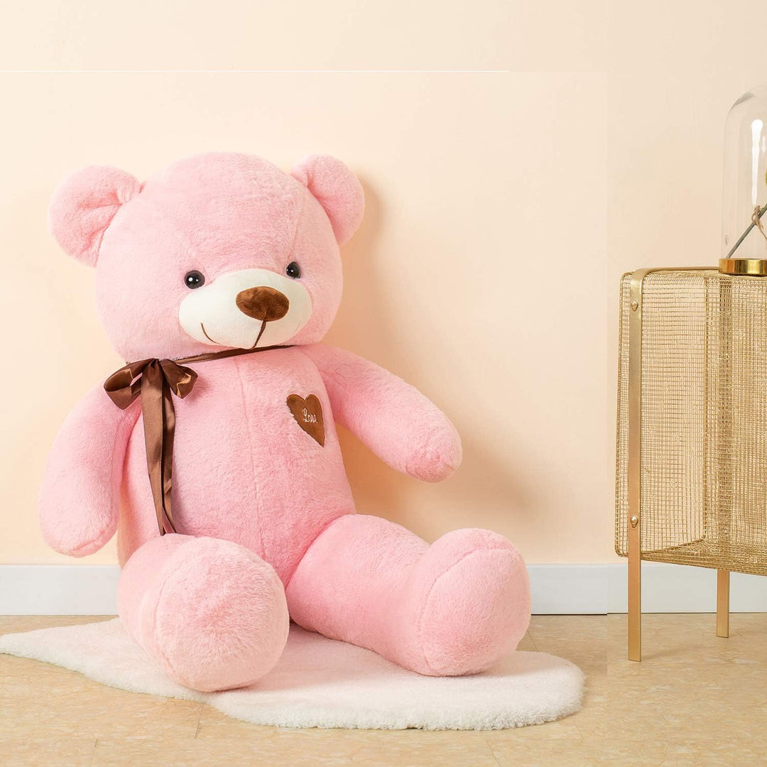 Teddybär Gross Riesen Teddy Bär Plüschbär Kuschelbär 80cm/31.5 Inches Stofftier mit Bänder für Kinde