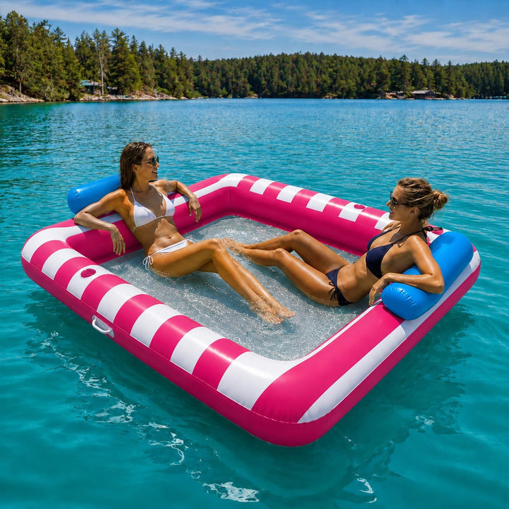 Luftmatratze Pool,2 Personen Gross Luftmatratze Wasser,Erwachsene Aufblasbare Wasserhängematte,Schwi
