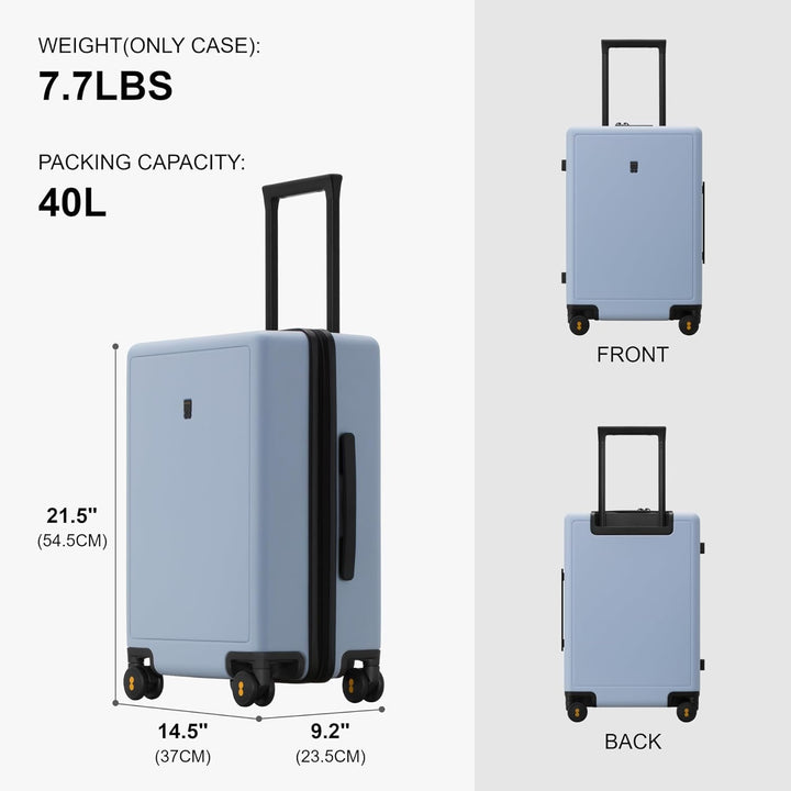 LEVEL8 Koffer Trolleys handgepäck Leichtgewicht 100% PC mit Organizer Set 4-teilig TSA Zahlenschloss