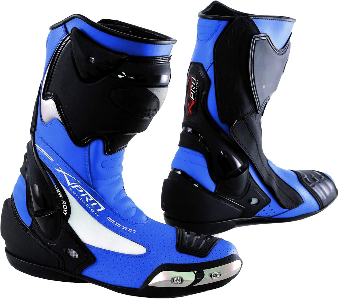 Racing Sport Track Stiefel Roadrunner Leistung Motorrad A-Pro Blau 41 41 EU Blau, 41 EU Blau