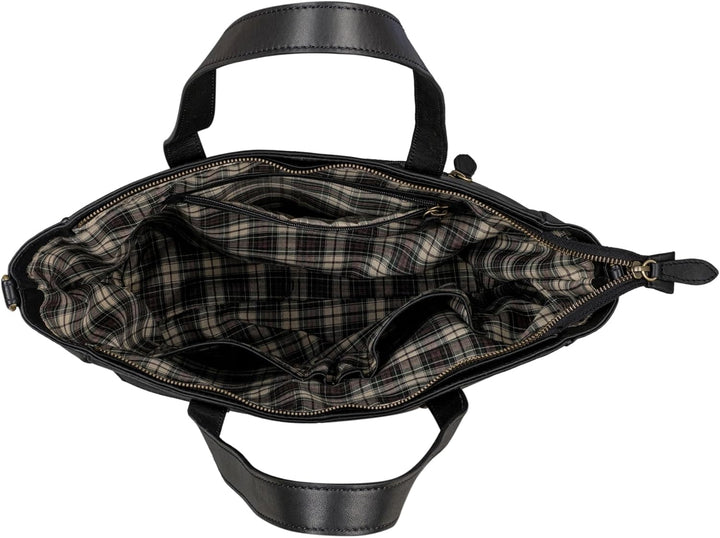 Benthill Shopper Damen Leder Gross - Ledertasche mit Reissverschluss - Umhängetasche aus Echtleder -