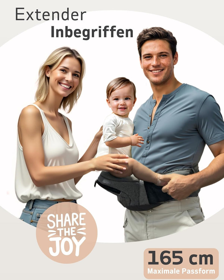 Hüfttrage mit Verlängerung &amp; Baby Hüftsitz - Mom&