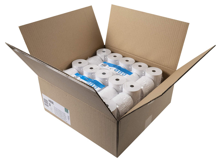 Exacompta 44829E 50er Pack Thermopapierrollen 1-lagig, Breite: 80mm, Länge 80m, Durchmesser Kern: 12