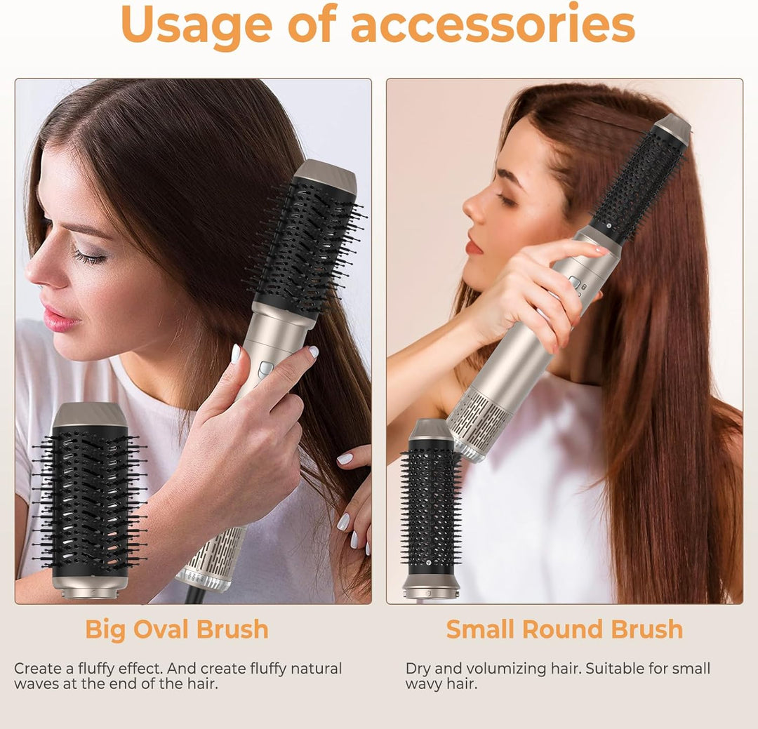 Haarstyler 6 in 1, 1000w Hairstyler Airstyler Haarstyling Geräte, Rundbürstenföhn Ionen Air Lockenst