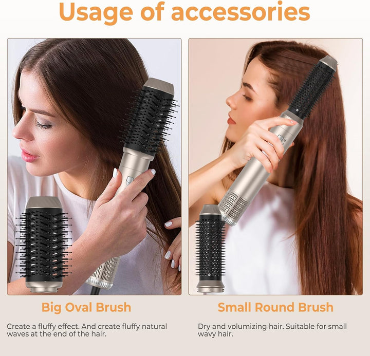 Haarstyler 6 in 1, 1000w Hairstyler Airstyler Haarstyling Geräte, Rundbürstenföhn Ionen Air Lockenst