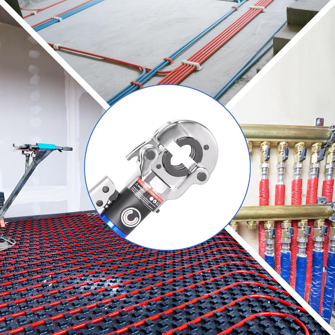 AMZCNC Presszange G Kontur Rohrpresszange 4 Backen 16-32 Verbundrohr | Installateur Werkzeug, G Kont