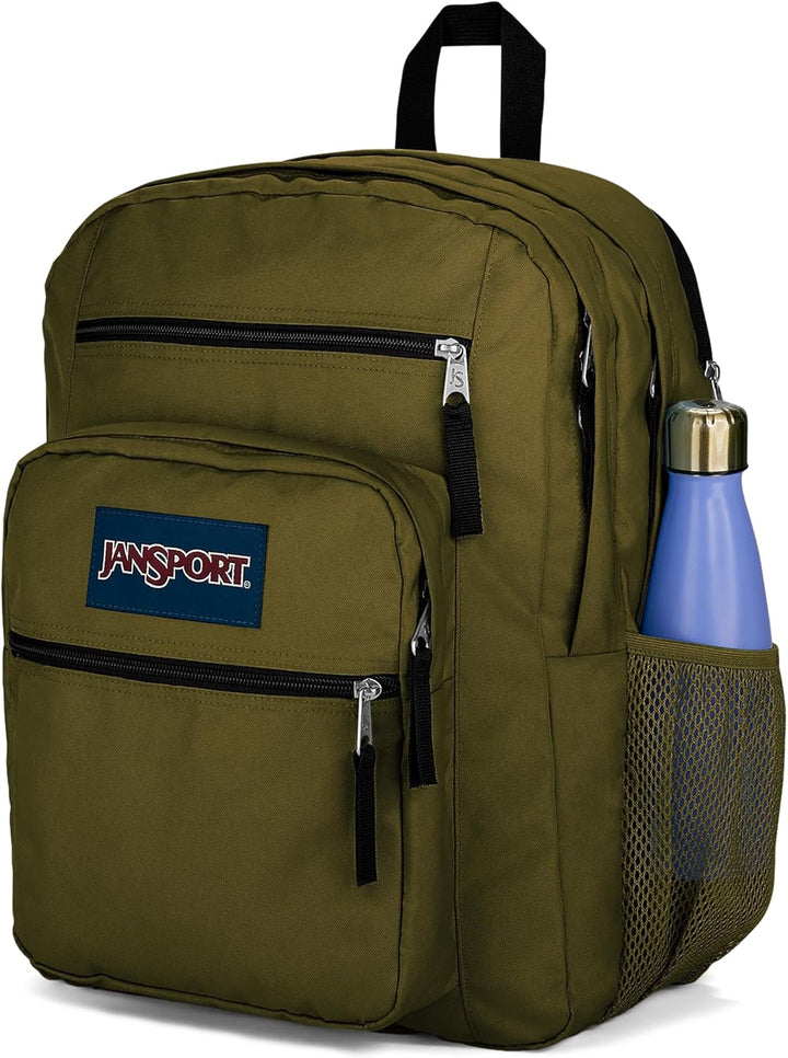 JanSport BIG STUDENT Grosser Rucksack, 15 inch -Laptopfach Army Green, Army Green
