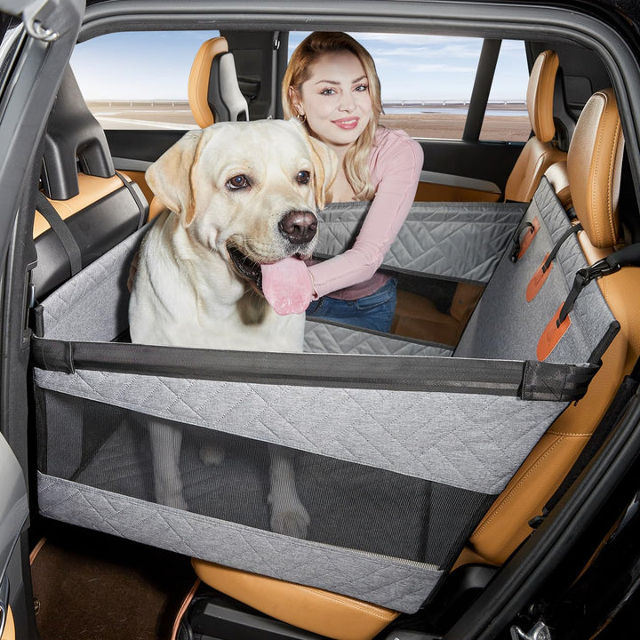Hundesitz für Grosshunde bis 25kg – Sicherer Autositzbezug für Rücksitz, Robuster Hunde-Boostersitz