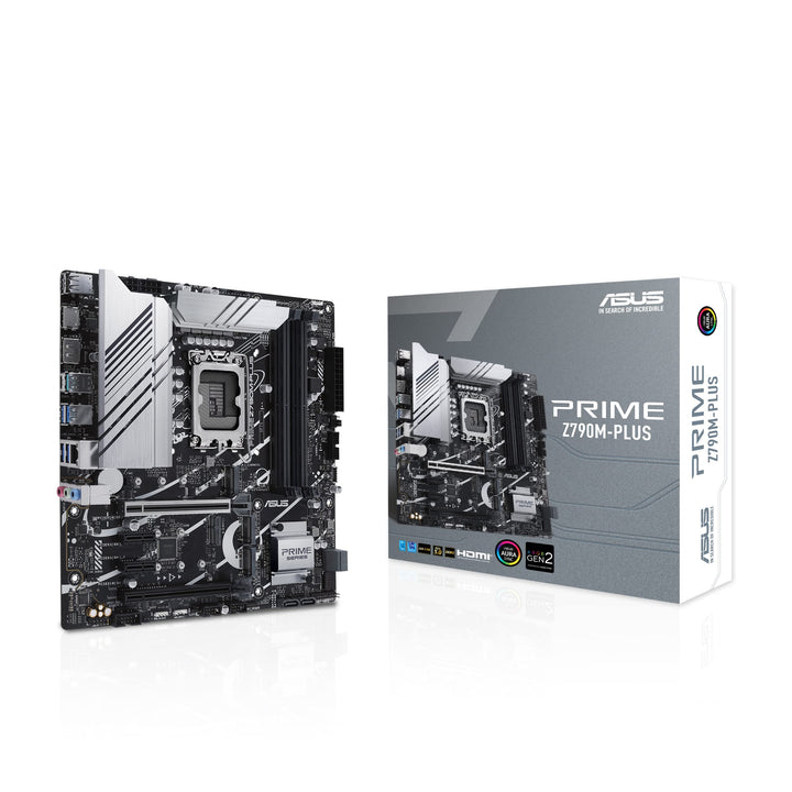 ASUS PRIME Z790M-PLUS Gaming Mainboard (Intel LGA 1700 (mATX, PCIe 5.0, DDR5 Speicher, 3x M.2, Aura