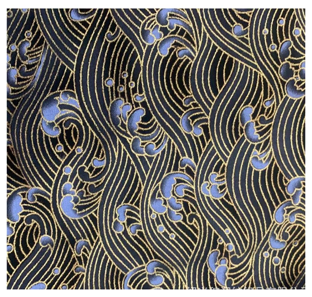 200x150 cm Japanischer Stil Baumwollstoff Meterware Bunt Gedruckt Nähstoffe mit Blume Fächer Fliegen