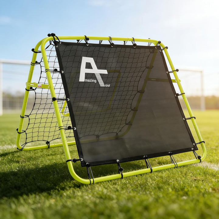 Doppelseitige Rebounder Net Fussball Training Ausrüstung, 100/120/180cm, Fussball Tor Kickback Ziel