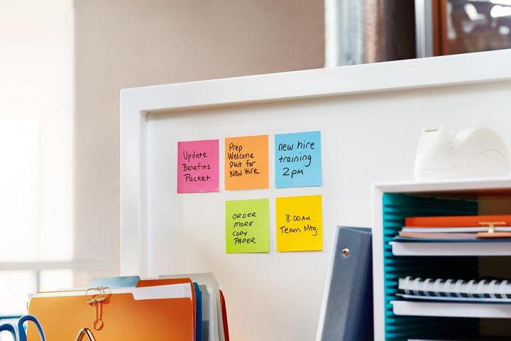 Post-it Super Haftnotizen, 20,3 x 15,2 cm, 4 Blöcke, 2 x Haftkraft, Energy Boost Kollektion, helle F