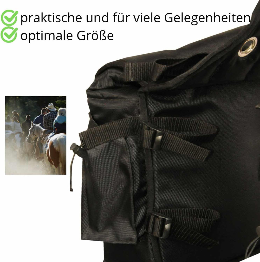 Satteltasche Packtasche für Pferde wattiert mit 4 seitlichen Taschen 013/88