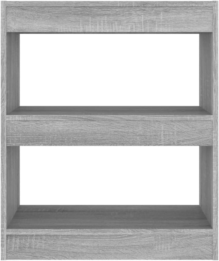 WIFESE Bücherregal Raumteiler 60x30x72 cm 2 Fächer Holzregal Regal für Büro Arbeitszimmer Wohnzimmer