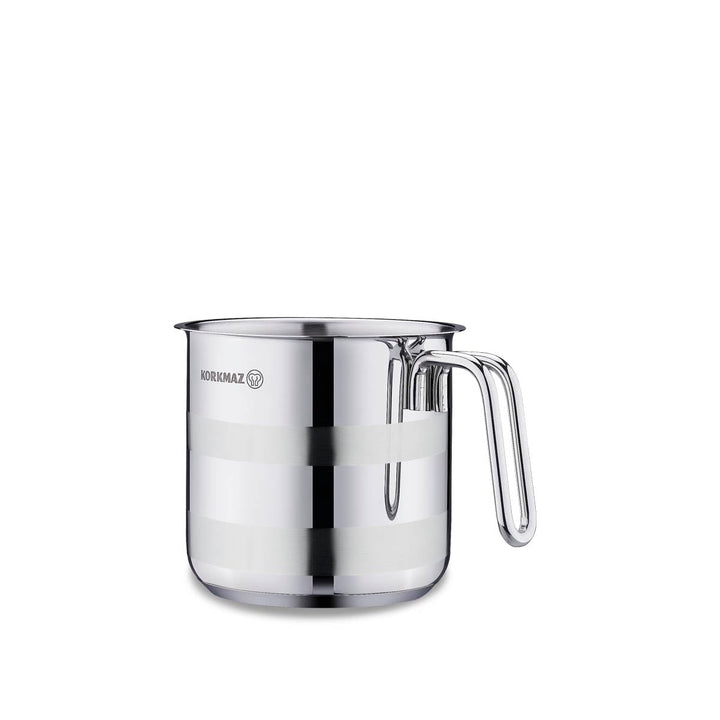 Korkmaz Astra Edelstahl-Milchtopf, 14 cm Grösse, 2 Liter Fassungsvermögen