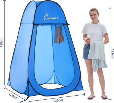 Wolfwise Pop up Toilettenzelt Umkleidezelt, Camping Duschzelt Outdoor Mobile Toilette Umkleidekabine